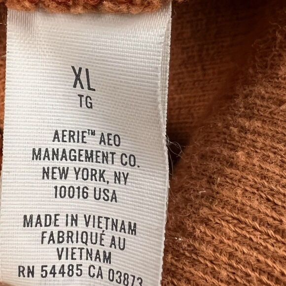 Aerie High Waisted Lumberjane Toasty Orange Ribbed Shorts Women’s Sz XL Pockets - Picture 6 of 6